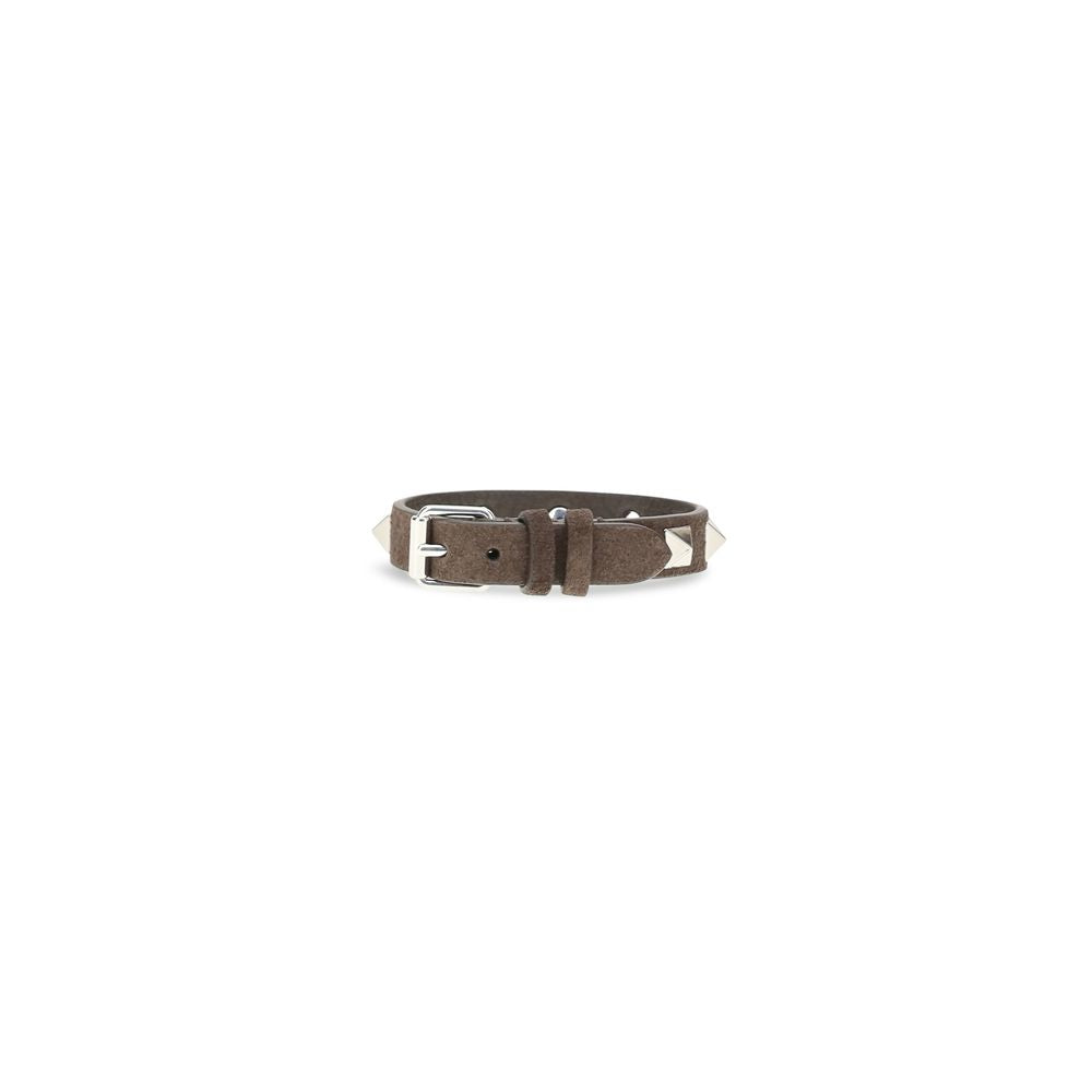 Valentino Garavani Brown Calf Leather Bos Taurus Bracelet