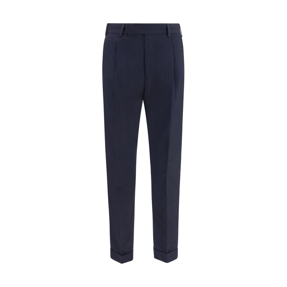 PT Torino Blue Wool Casual Pants