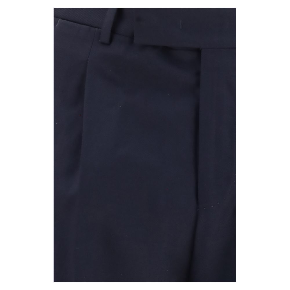 PT Torino Blue Wool Casual Pants