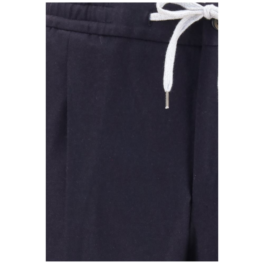 New PT Torino Blue Wool Casual Pants