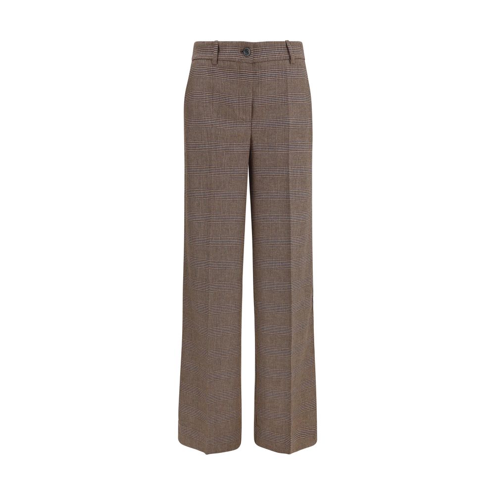 P.A.R.O.S.H. Brown Wool Oves Aries Casual Pants