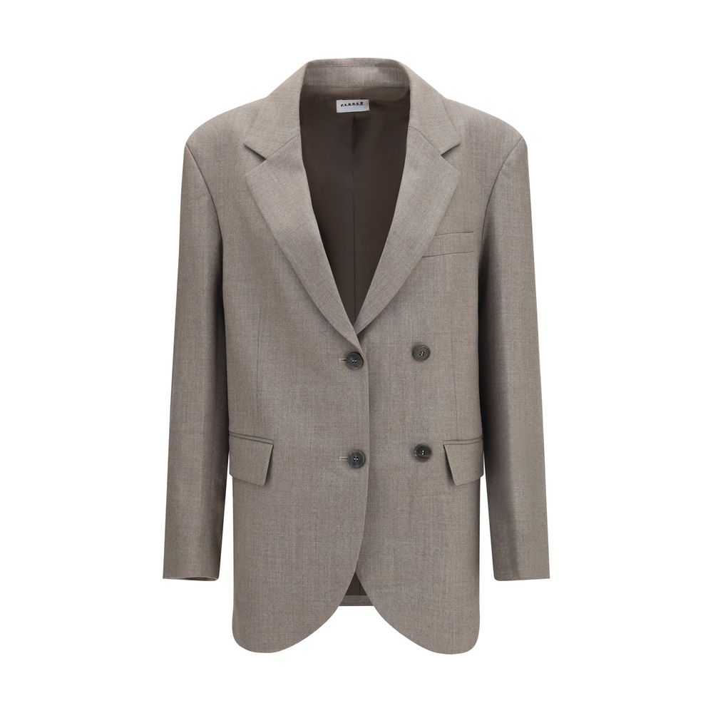P.A.R.O.S.H. Beige Wool Oves Aries Blazer
