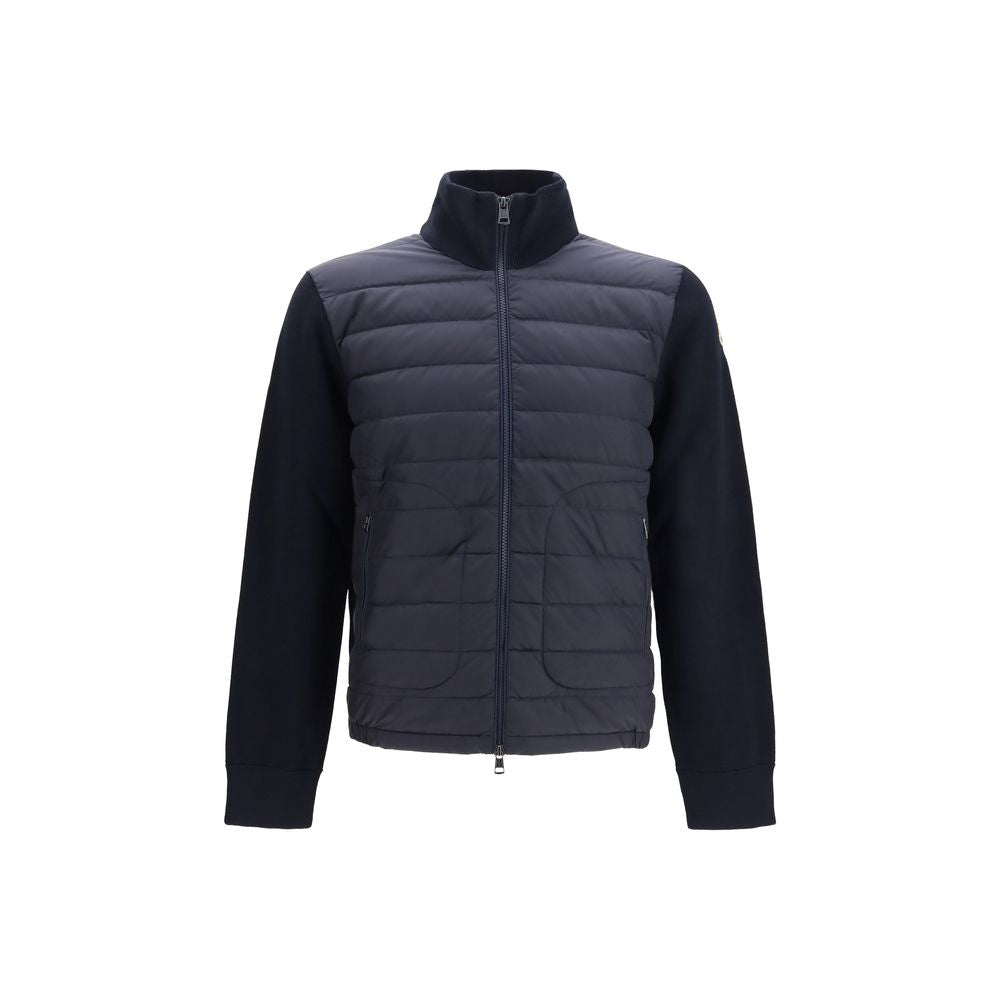 Moncler Blue Wool Full-Length Jacket