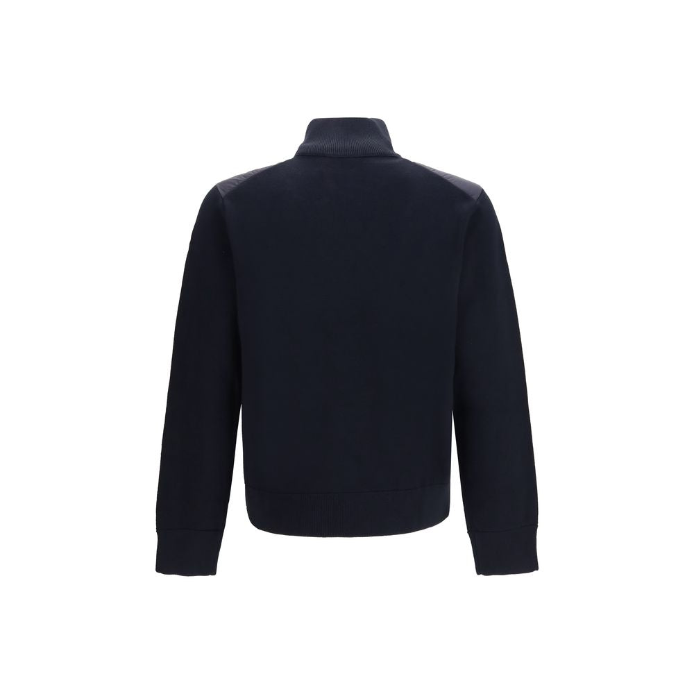 Moncler Blue Wool Full-Length Jacket