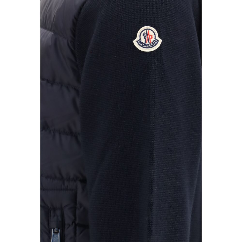 Moncler Blue Wool Full-Length Jacket