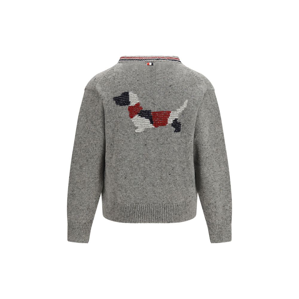 Thom Browne Gray Wool Cardigan