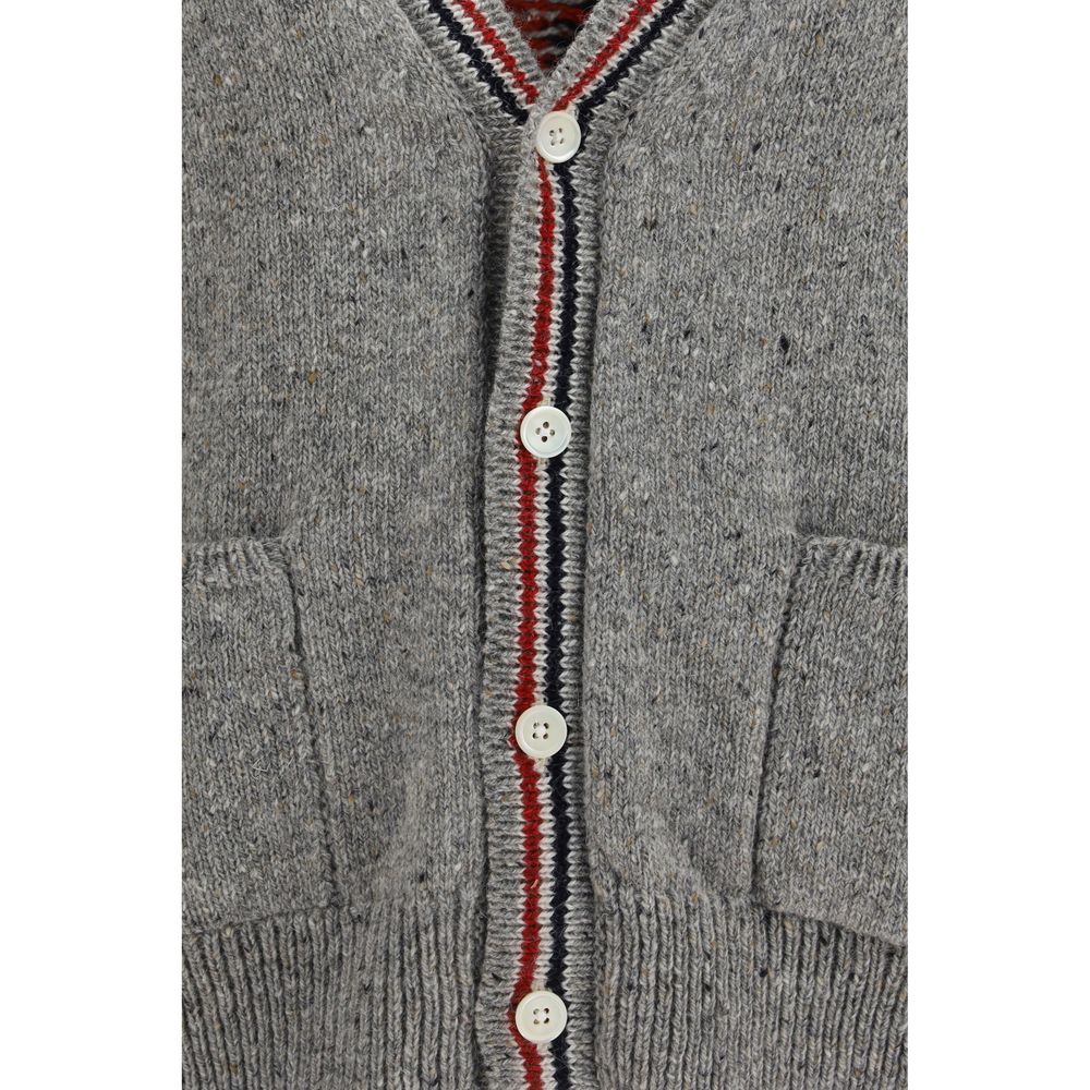Thom Browne Gray Wool Cardigan