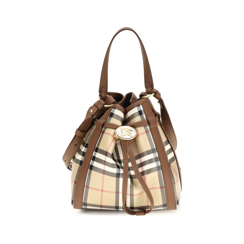 Burberry Beige Leather Backet Bag