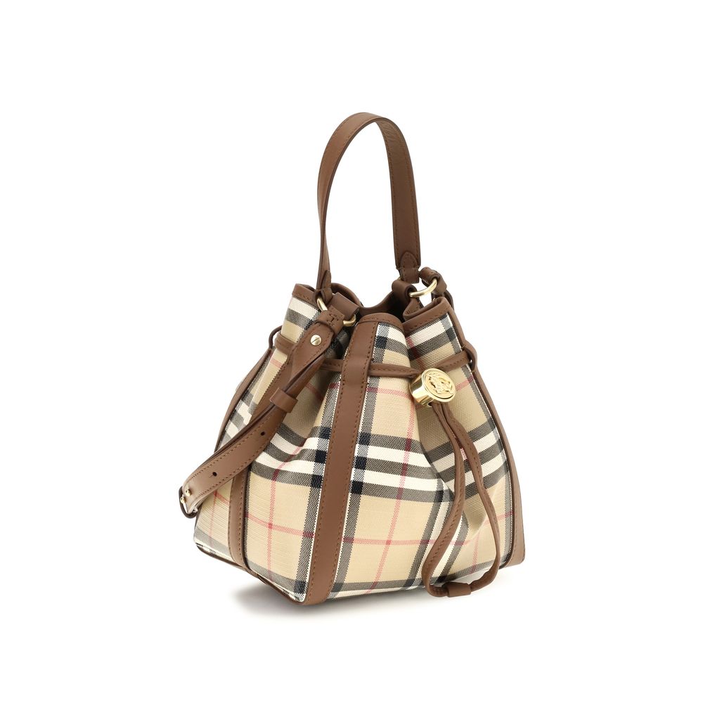 Burberry Beige Leather Backet Bag