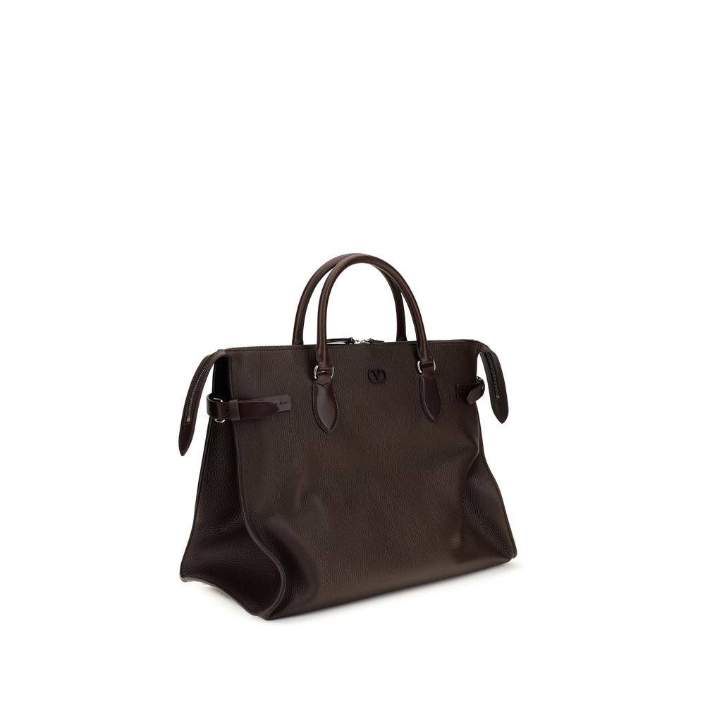 Valentino Garavani Brown Leather Shoulder Bag