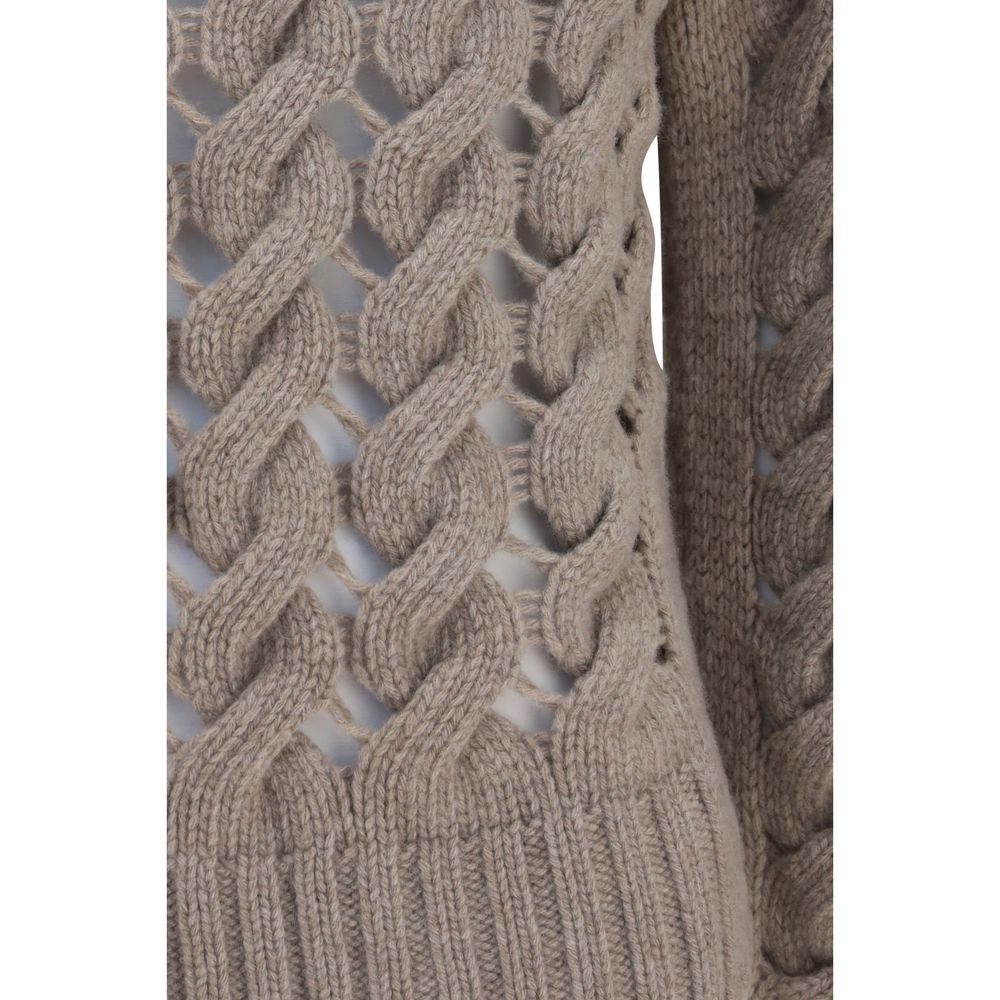 P.A.R.O.S.H. Beige Wool Oves Aries Turtleneck