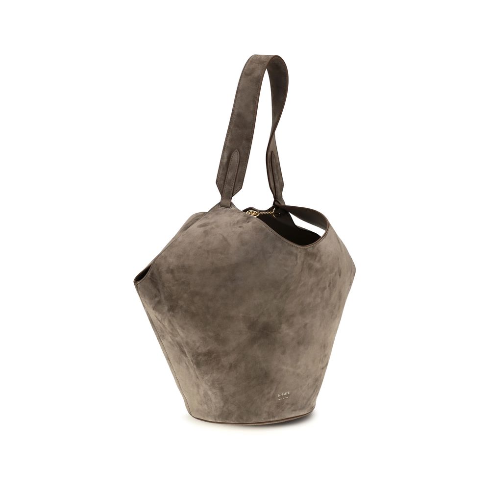 Khaite Beige Leather Shoulder Bag