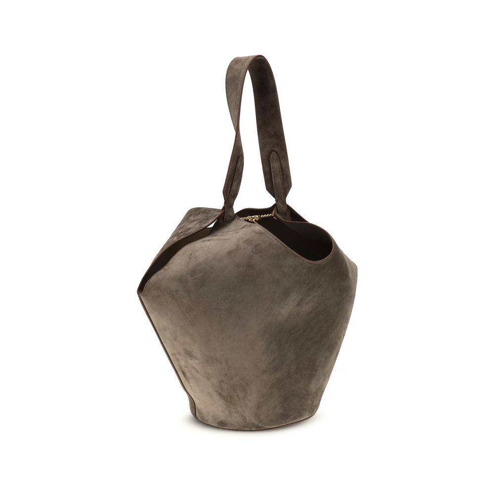 Khaite Beige Leather Shoulder Bag