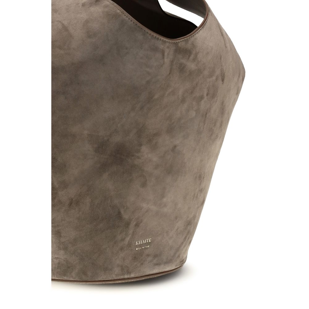 Khaite Beige Leather Shoulder Bag