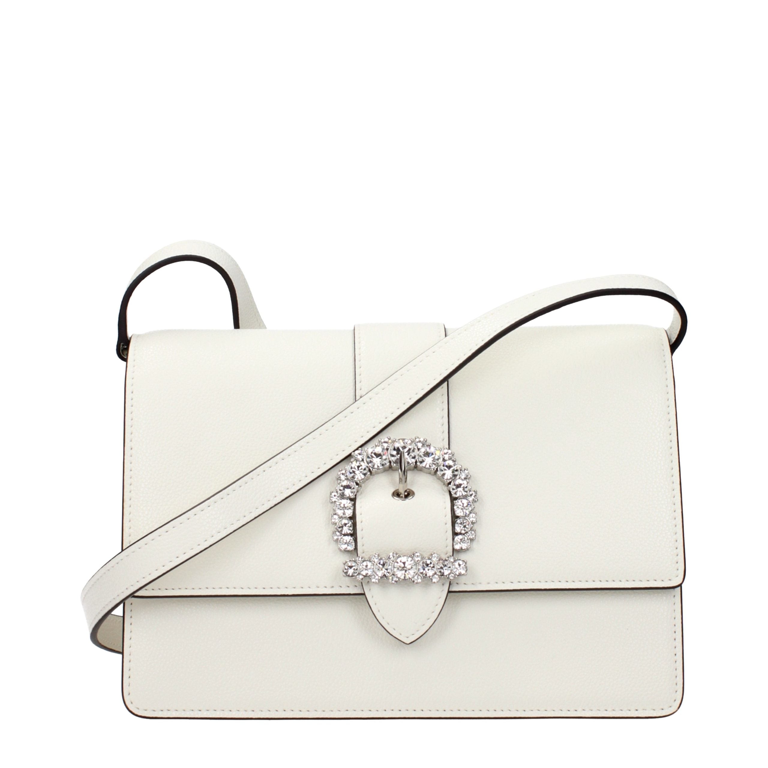 New Jimmy Choo White Leather Crossbody Bag