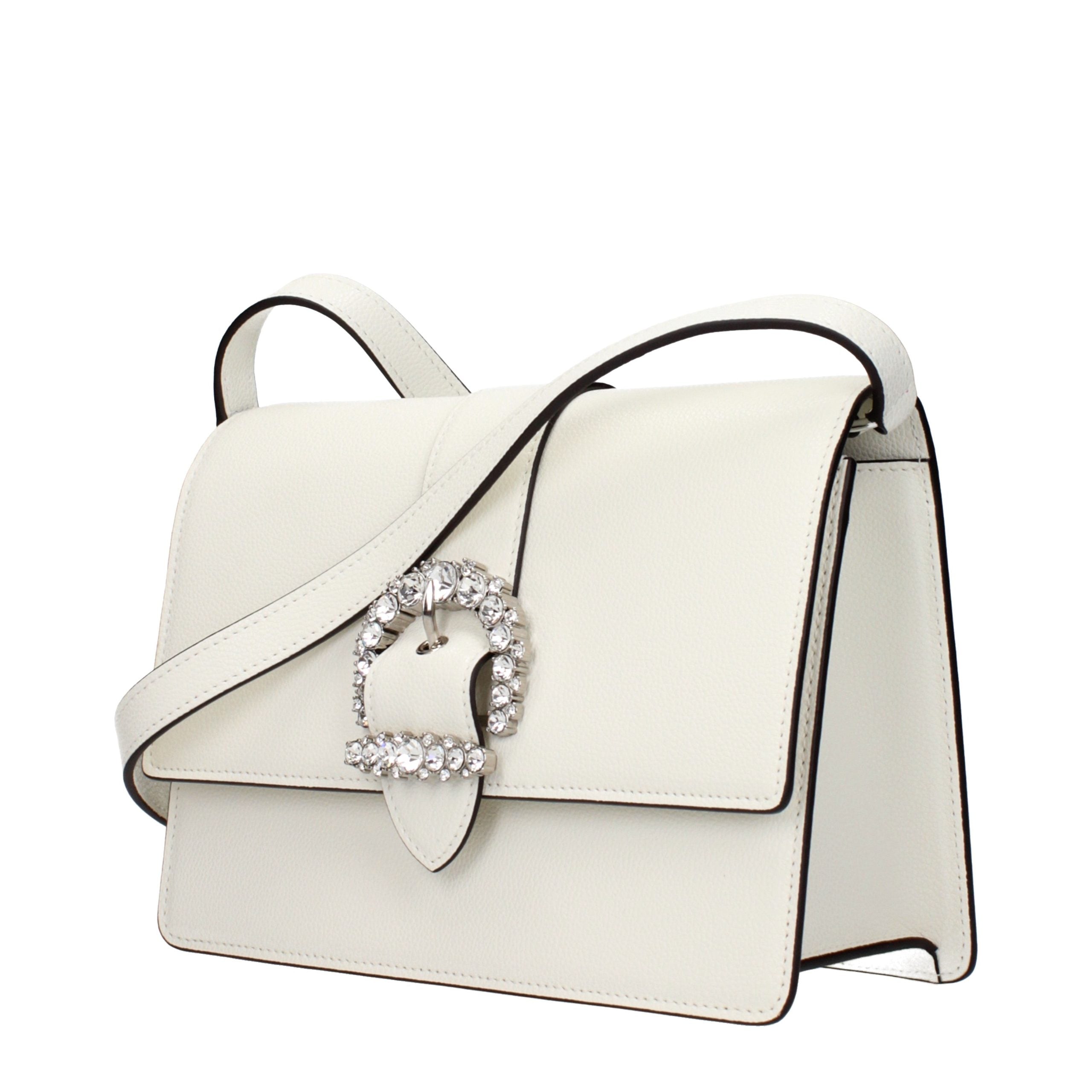 New Jimmy Choo White Leather Crossbody Bag