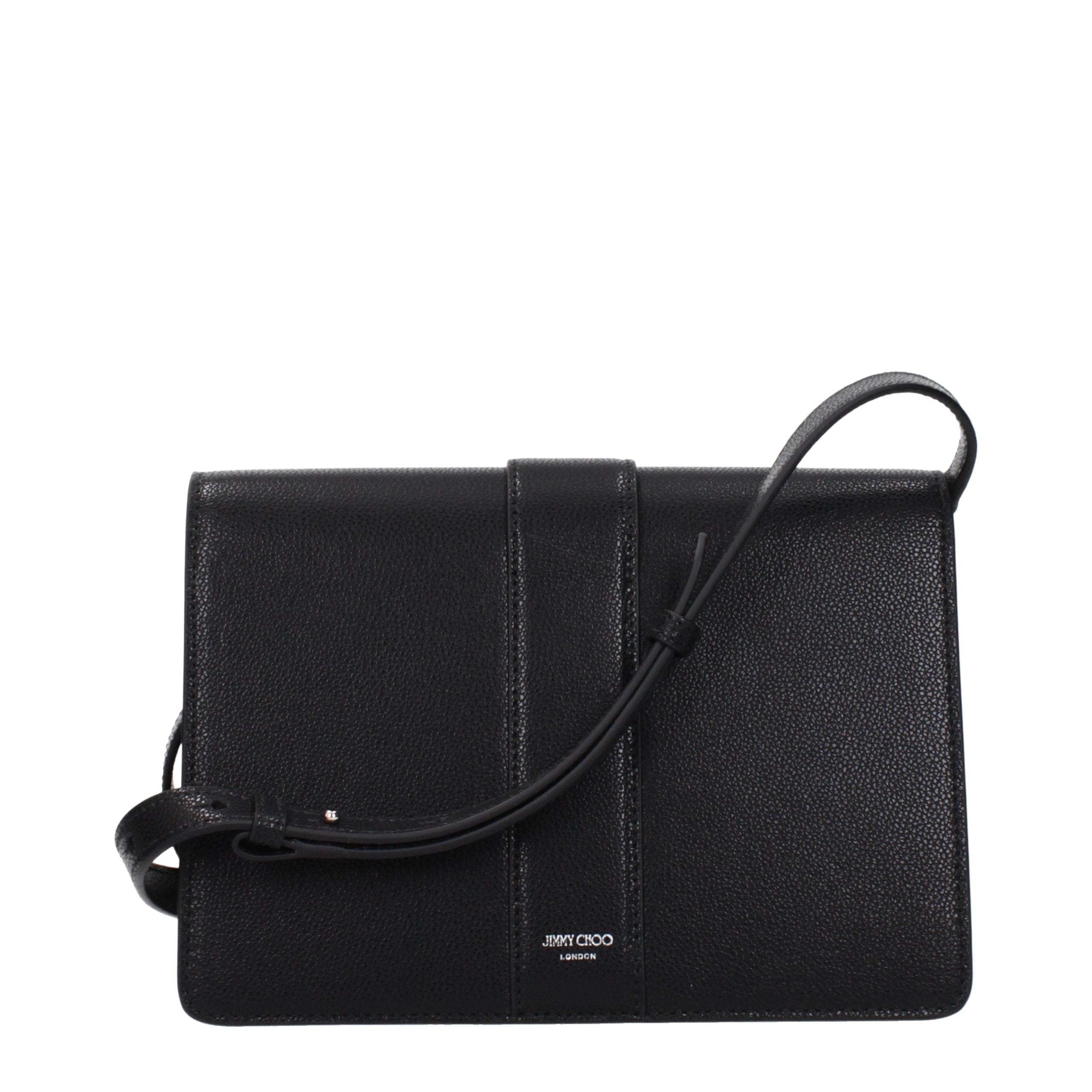 New Jimmy Choo Black Leather Crossbody Bag
