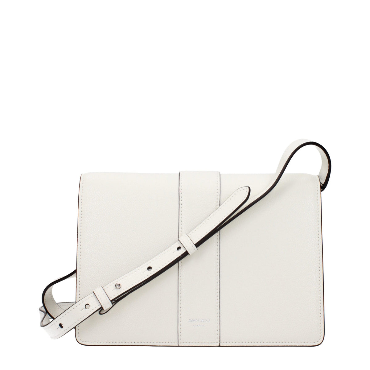 New Jimmy Choo White Leather Crossbody Bag