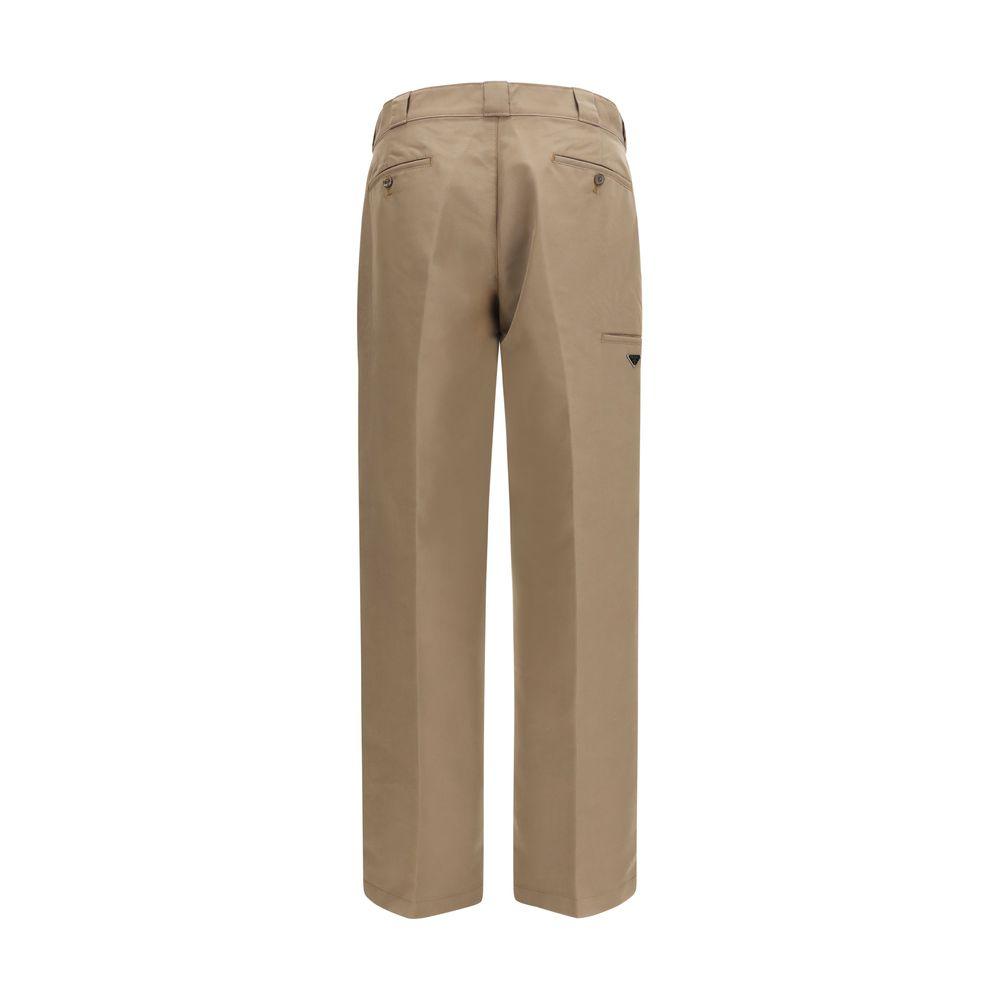 New Prada Brown Cotton Casual Pants