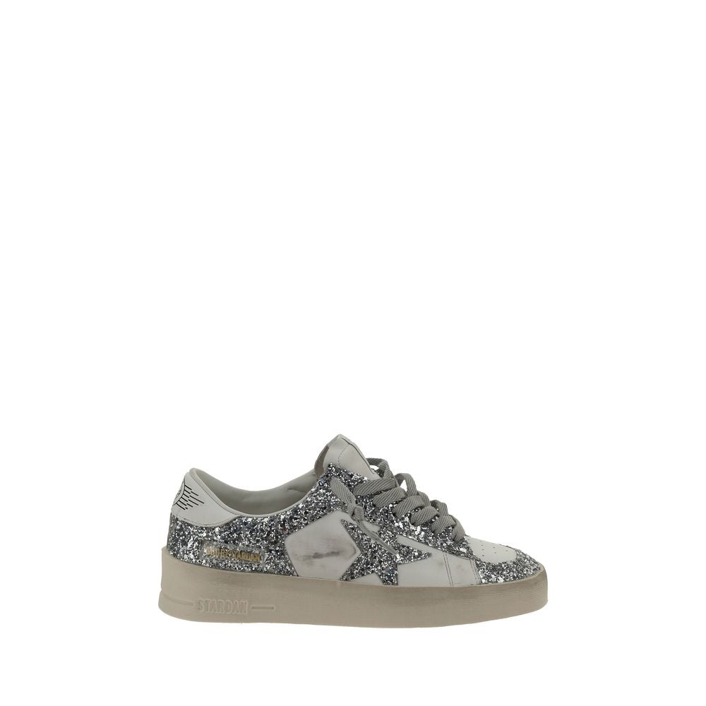 Golden Goose Gray Leather Low Top Sneakers