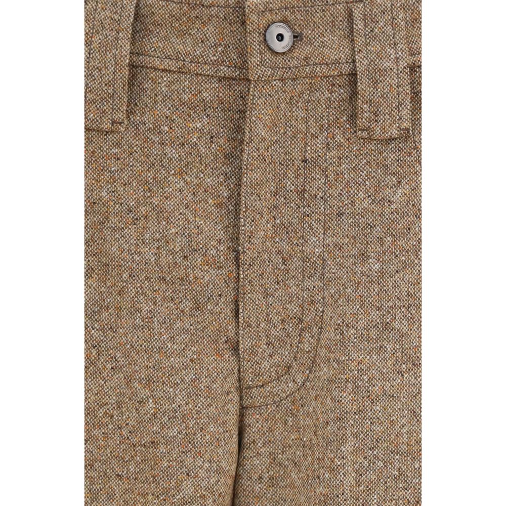 Brunello Cucinelli Beige Wool Casual Pants