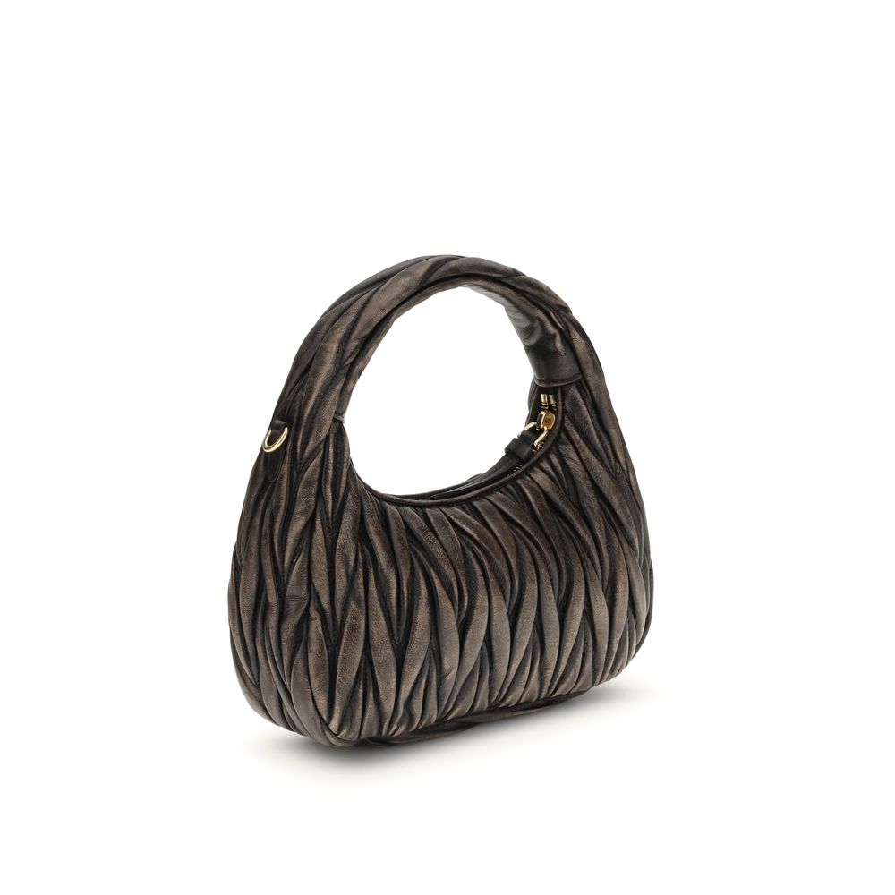 Miu Miu Brown Calf Leather Bos Taurus Shoulder Bag