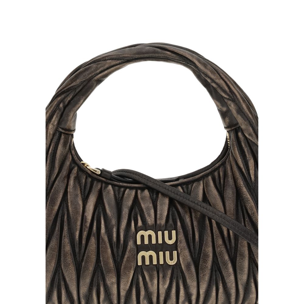 Miu Miu Brown Calf Leather Bos Taurus Shoulder Bag