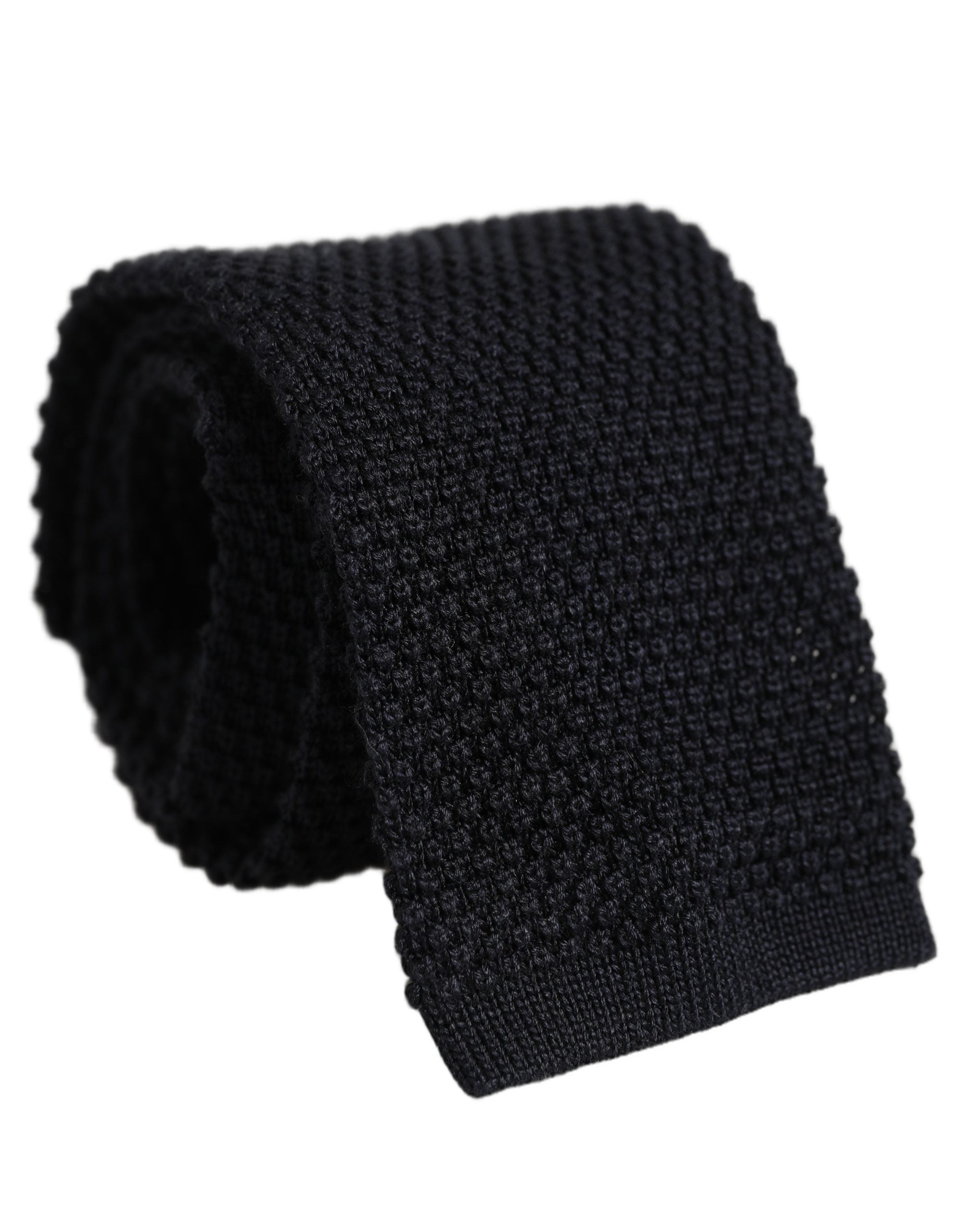 Dolce & Gabbana Men Dark Blue 100% Silk Adjustable Men Tied Necktie Tie