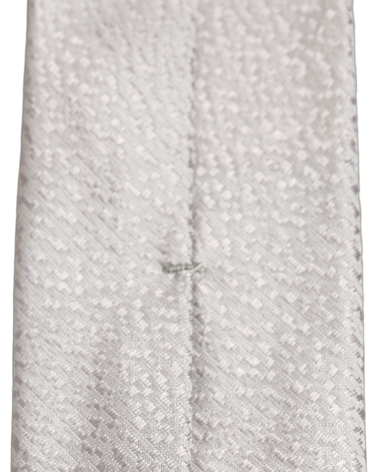 Dolce & Gabbana Men Gray 100% Silk Textured Adjustable Tied Necktie Tie