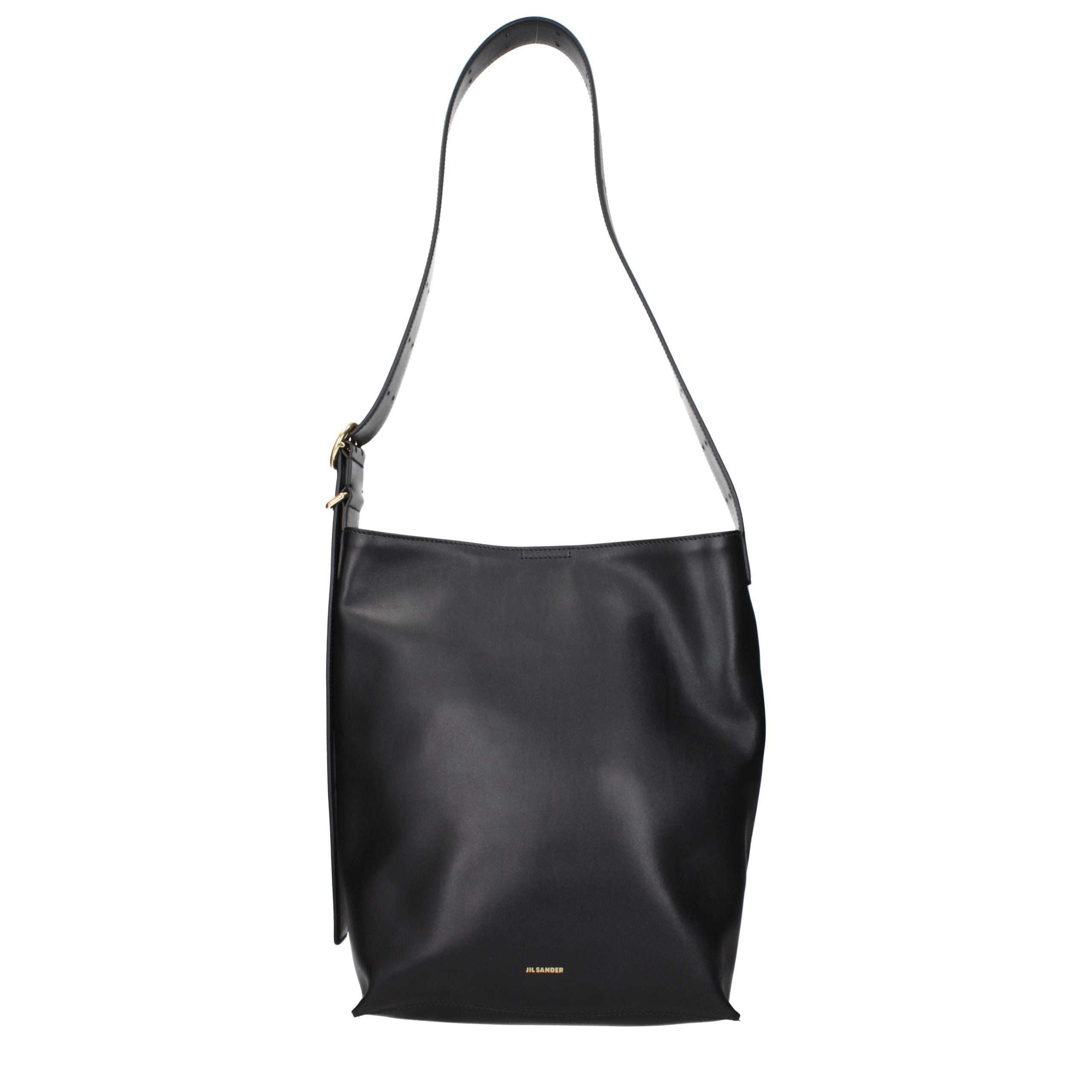 Jil Sander Black Leather Crossbody Bag
