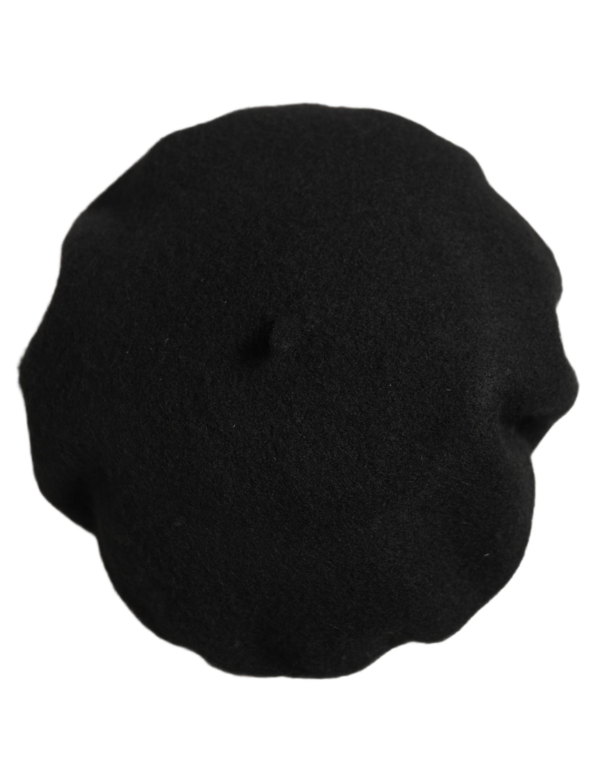 New Dolce & Gabbana Black Wool French Style Beret Capello Hat