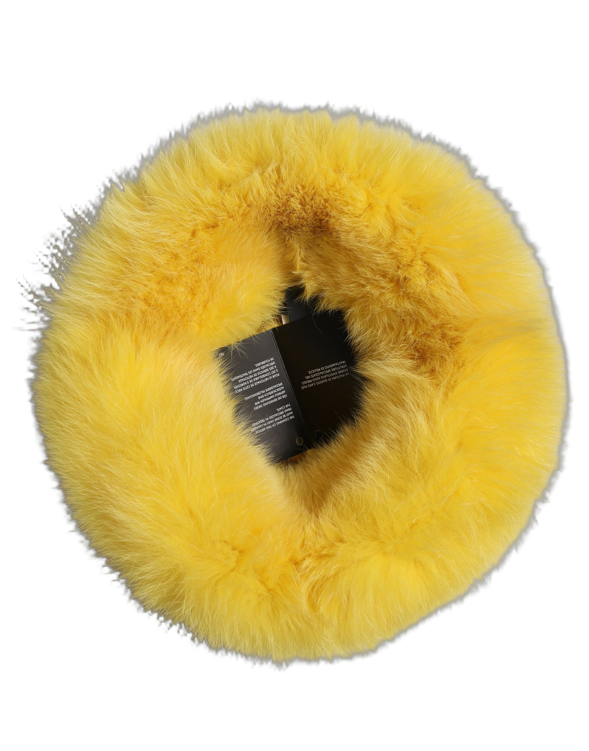 New Dolce & Gabbana Yellow Fox Fur Womens Bucket Capello Hat