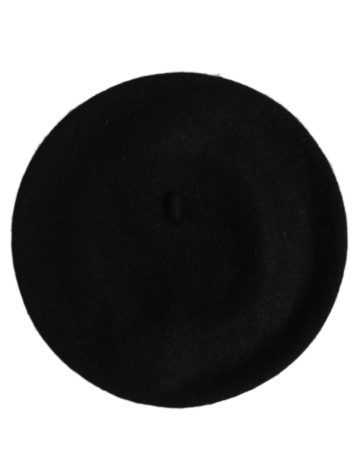 New Dolce & Gabbana Black Wool French Style Beret Capello Hat