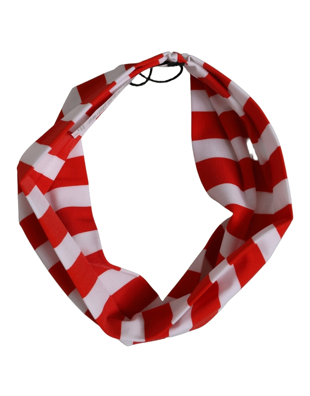 New Dolce & Gabbana Red White Stripes Nylon Head Wrap One Size Headband