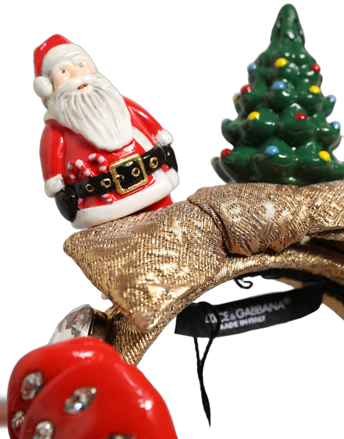 New Dolce & Gabbana Glittery Christmas Themed Headwear Headband