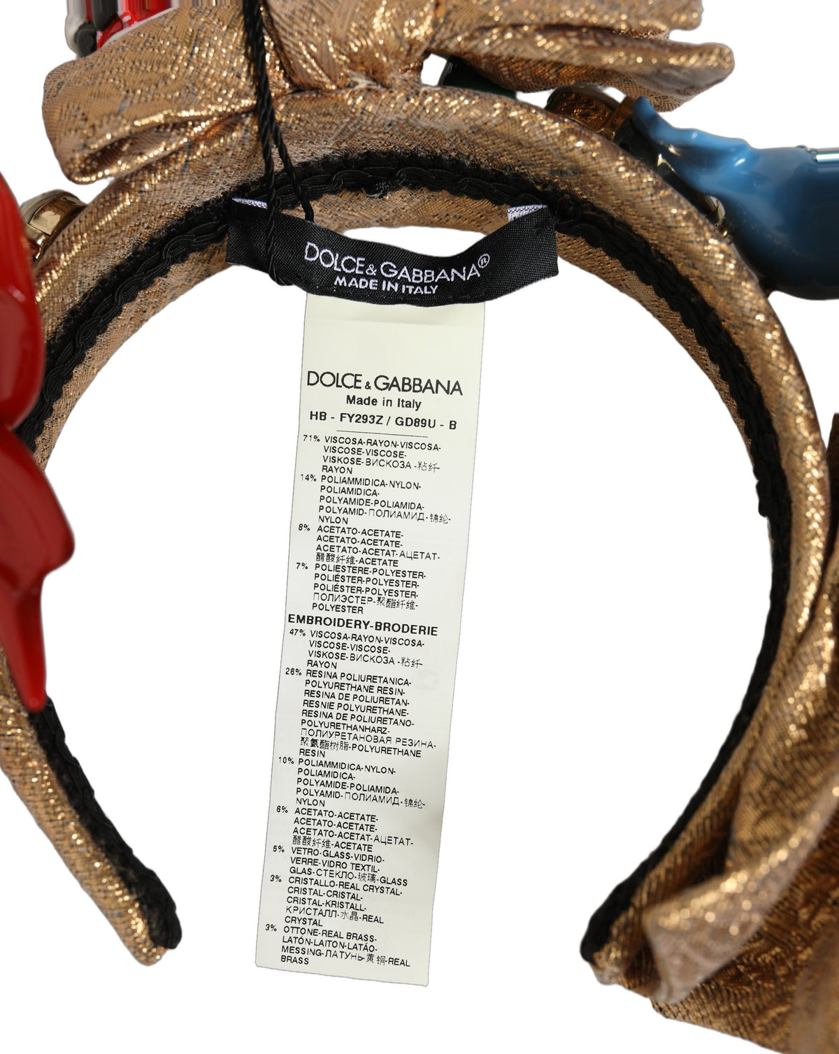 New Dolce & Gabbana Glittery Christmas Themed Headwear Headband