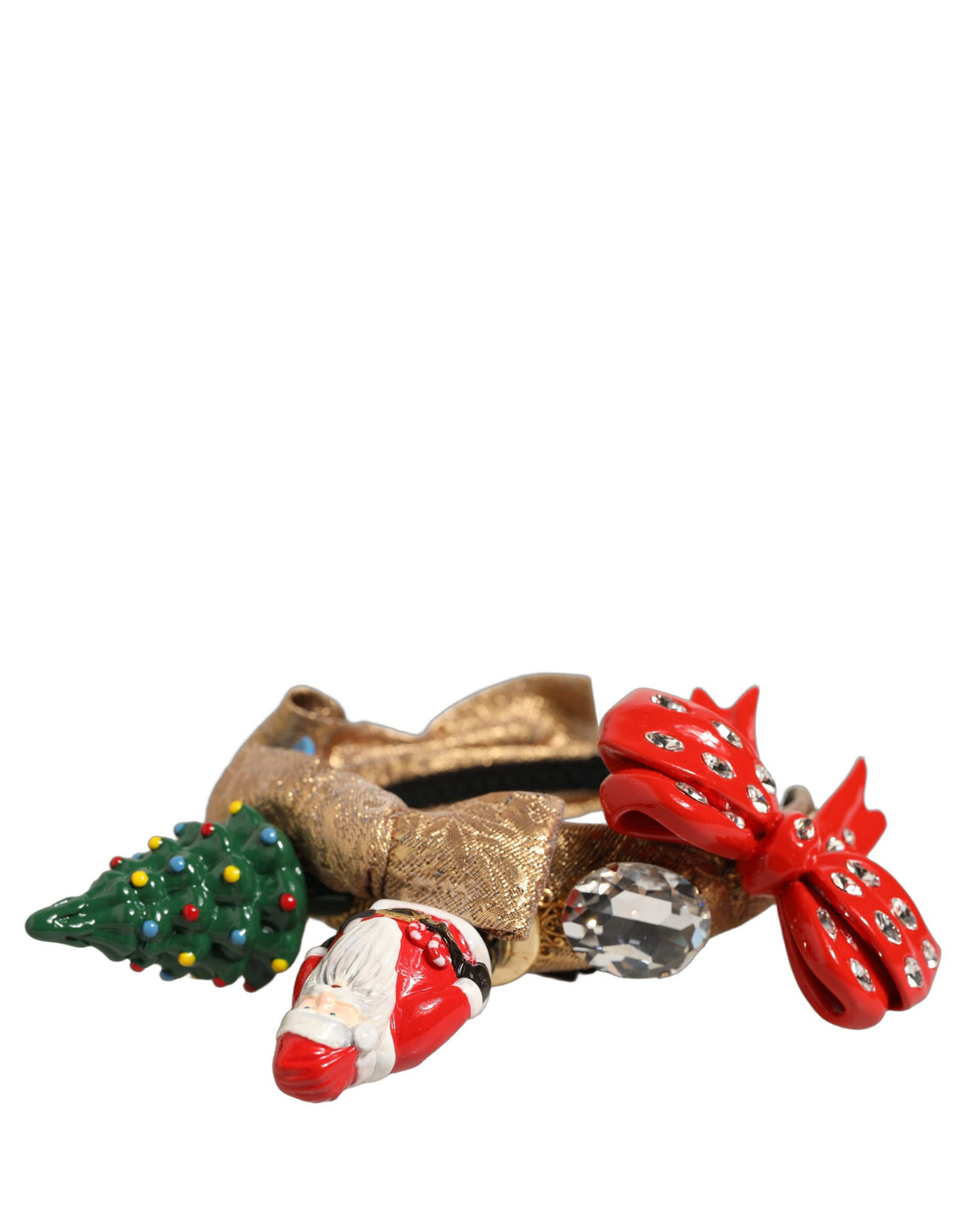 New Dolce & Gabbana Glittery Christmas Themed Headwear Headband