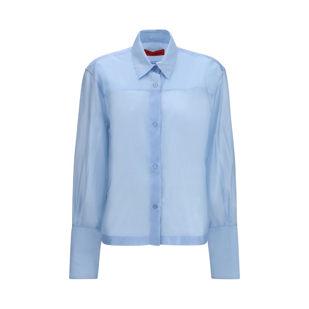 The Latest Blue Wool Dress Shirt