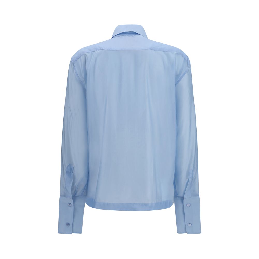 The Latest Blue Wool Dress Shirt