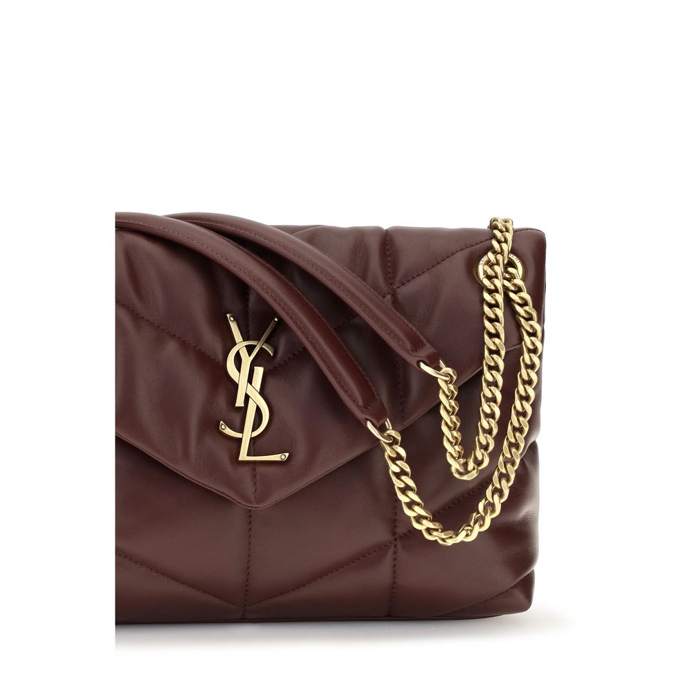 Saint Laurent Bordeaux Leather Shoulder Bag