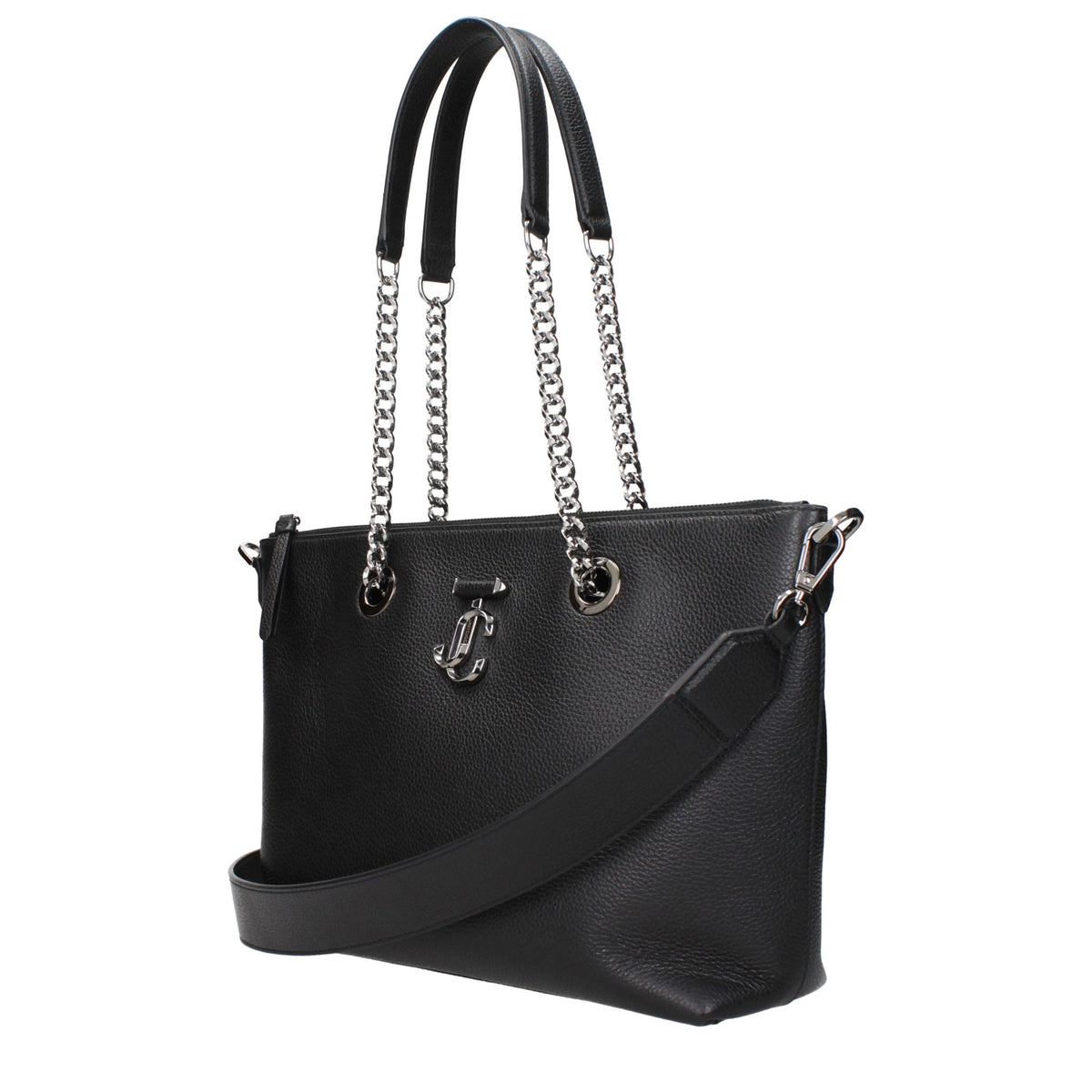 New Jimmy Choo Black Leather Shoulder Bag