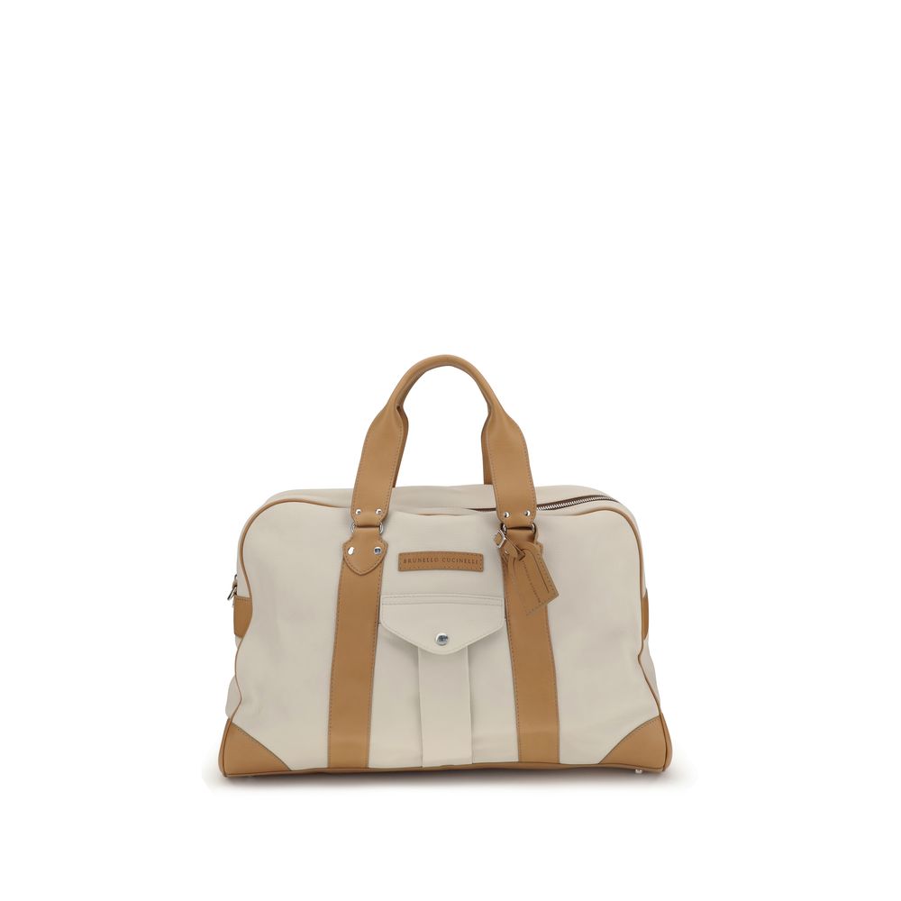 Brunello Cucinelli Beige Leather Luggage And Travel