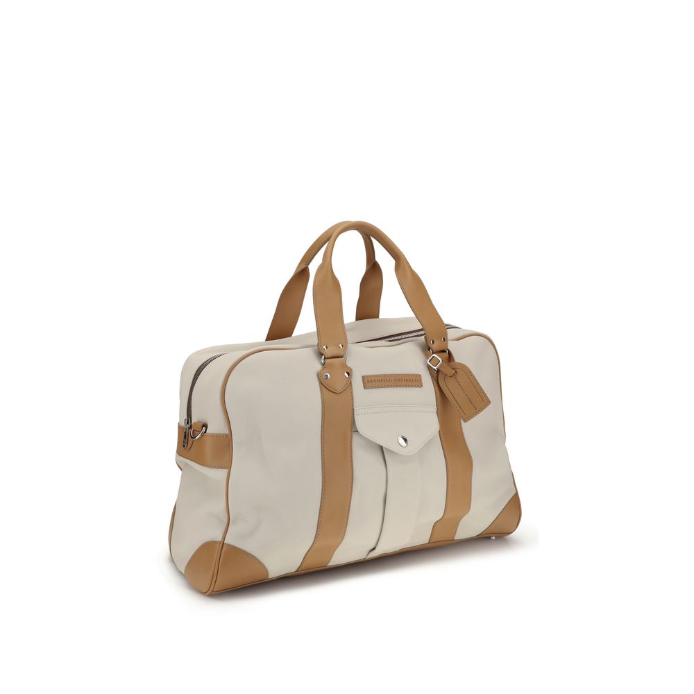 Brunello Cucinelli Beige Leather Luggage And Travel