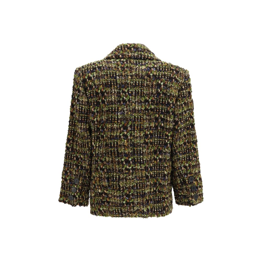 Saint Laurent Multicolor Wool Full-Length Jacket