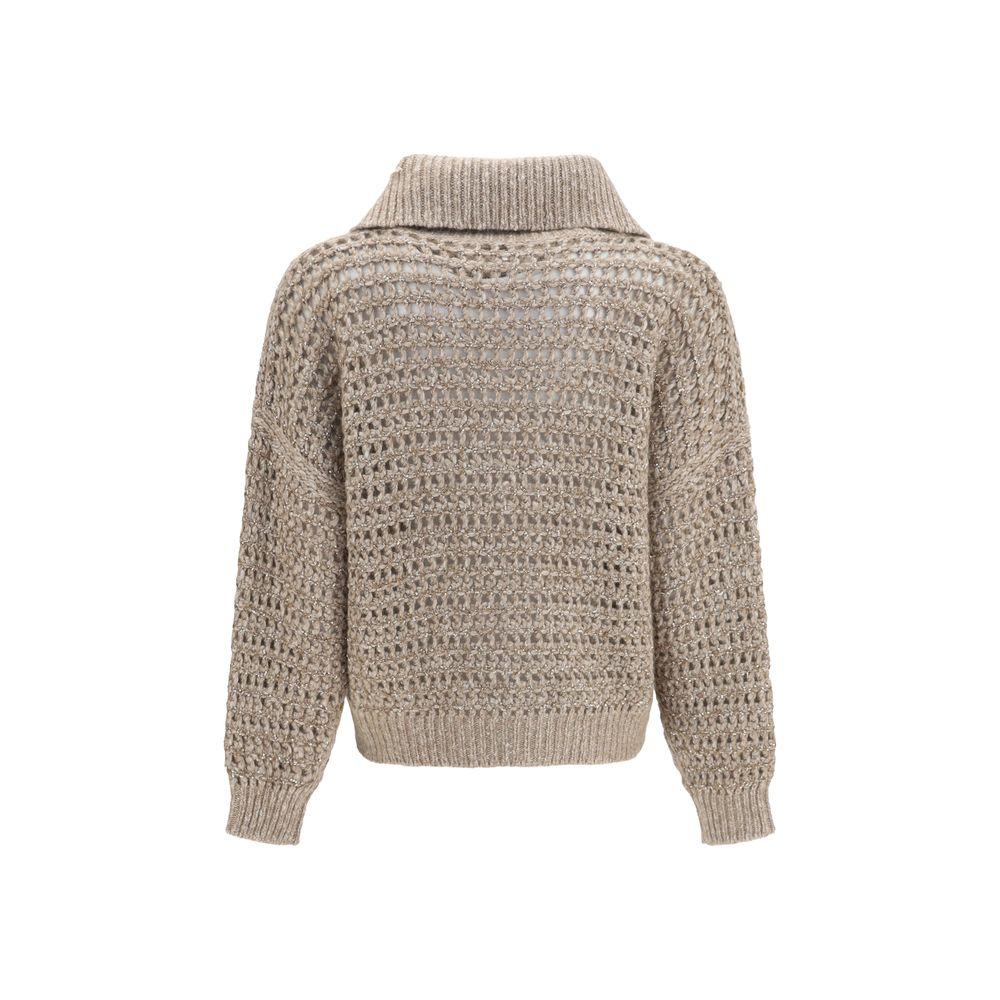Brunello Cucinelli Gray Wool Cardigan