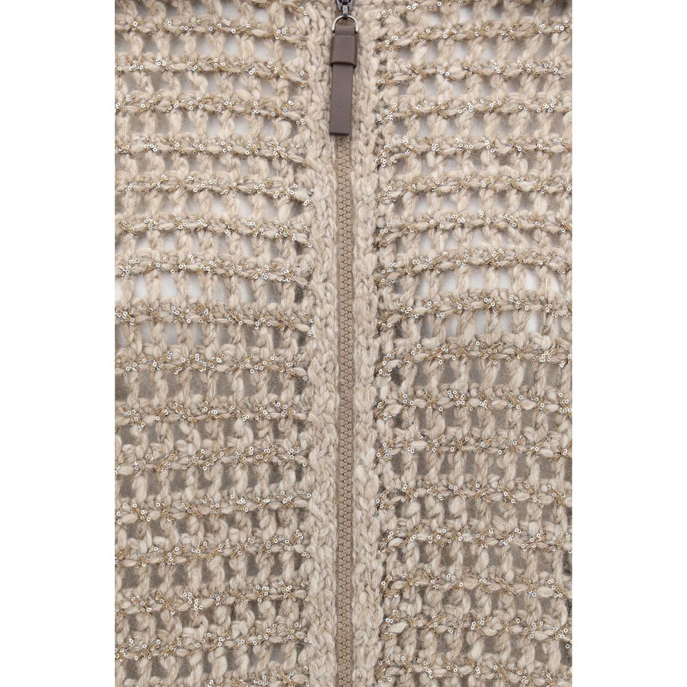 Brunello Cucinelli Gray Wool Cardigan