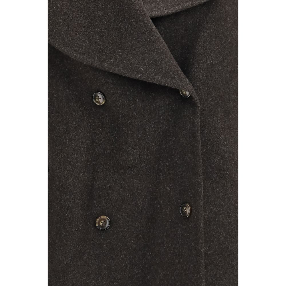 Loulou De Saison Brown Wool Full-Length Jacket