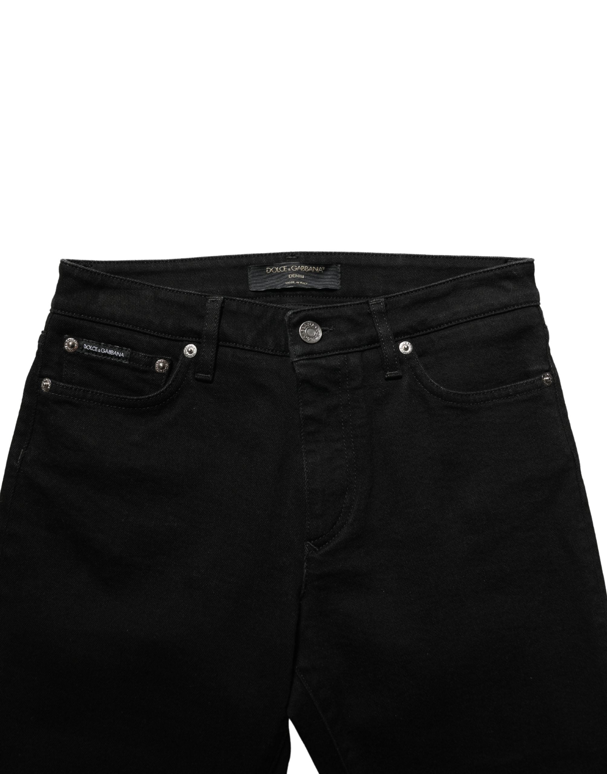 Dolce & Gabbana Dark Gray Cotton Stretch Skinny Denim Jeans