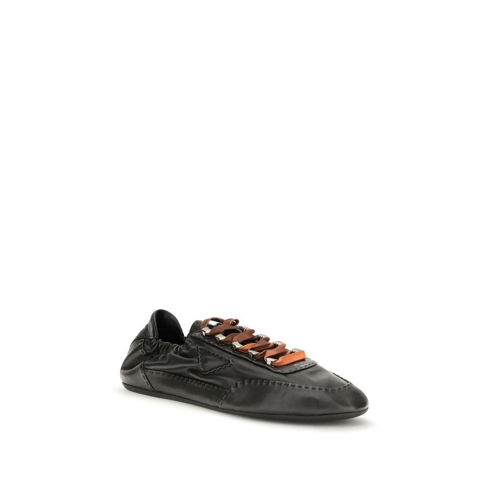 Prada Black Aries Athletic Sneakers