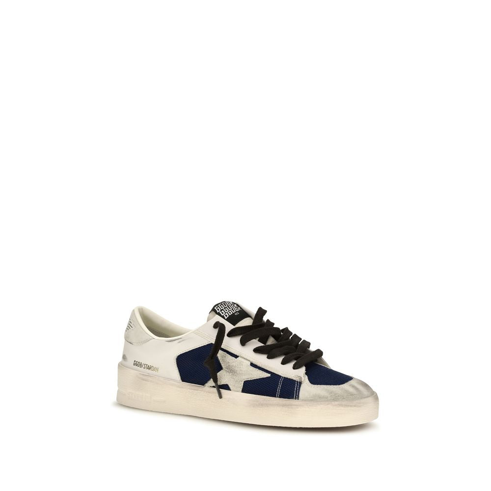 Golden Goose Gray Leather Low Top Sneakers